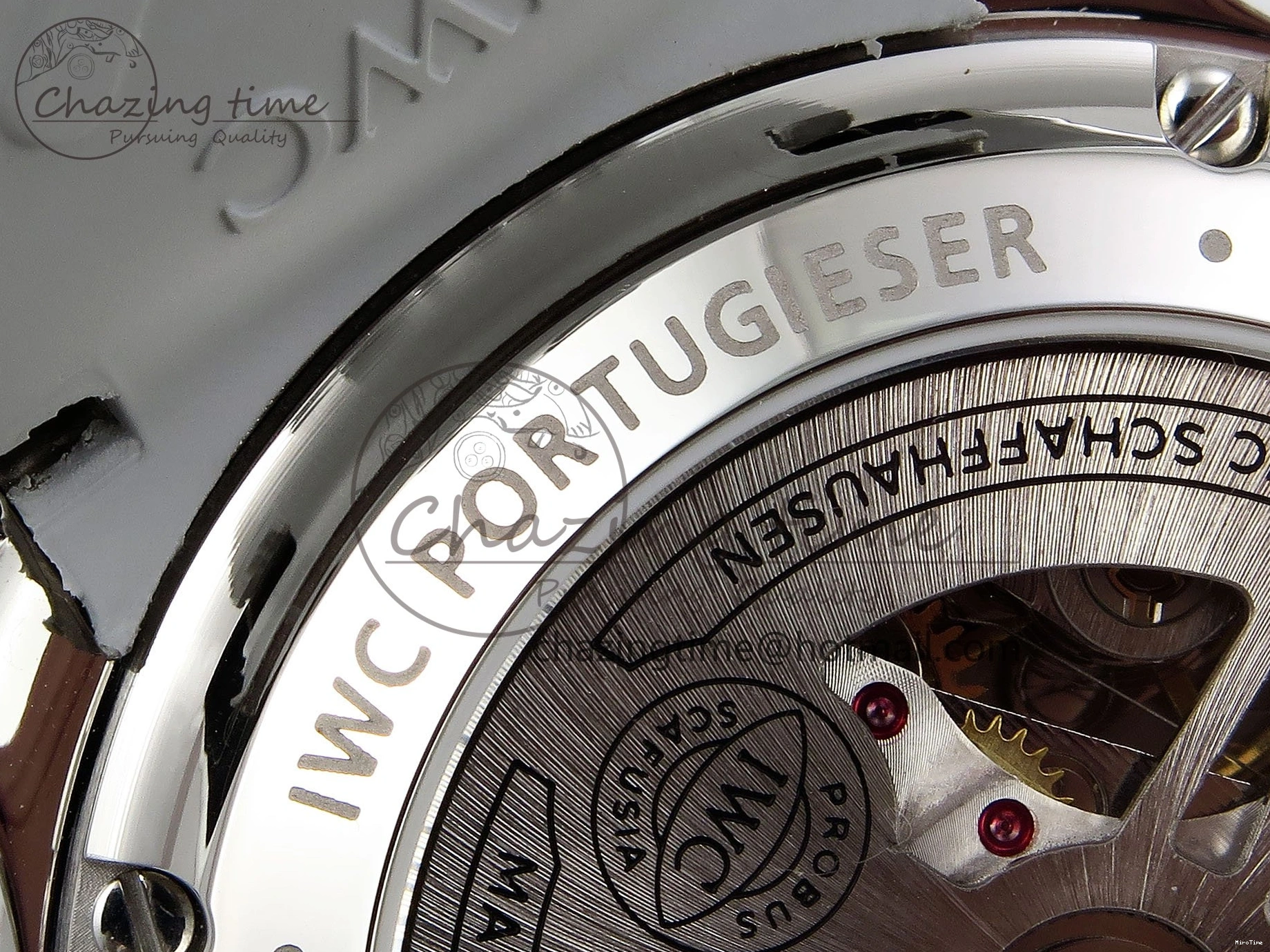 MIROTIME 0403 Portuguese Chrono IW3716 Z+F 1:1 Best Edition White Dial on Gray Rubber Strap A WrinkleFree 7014